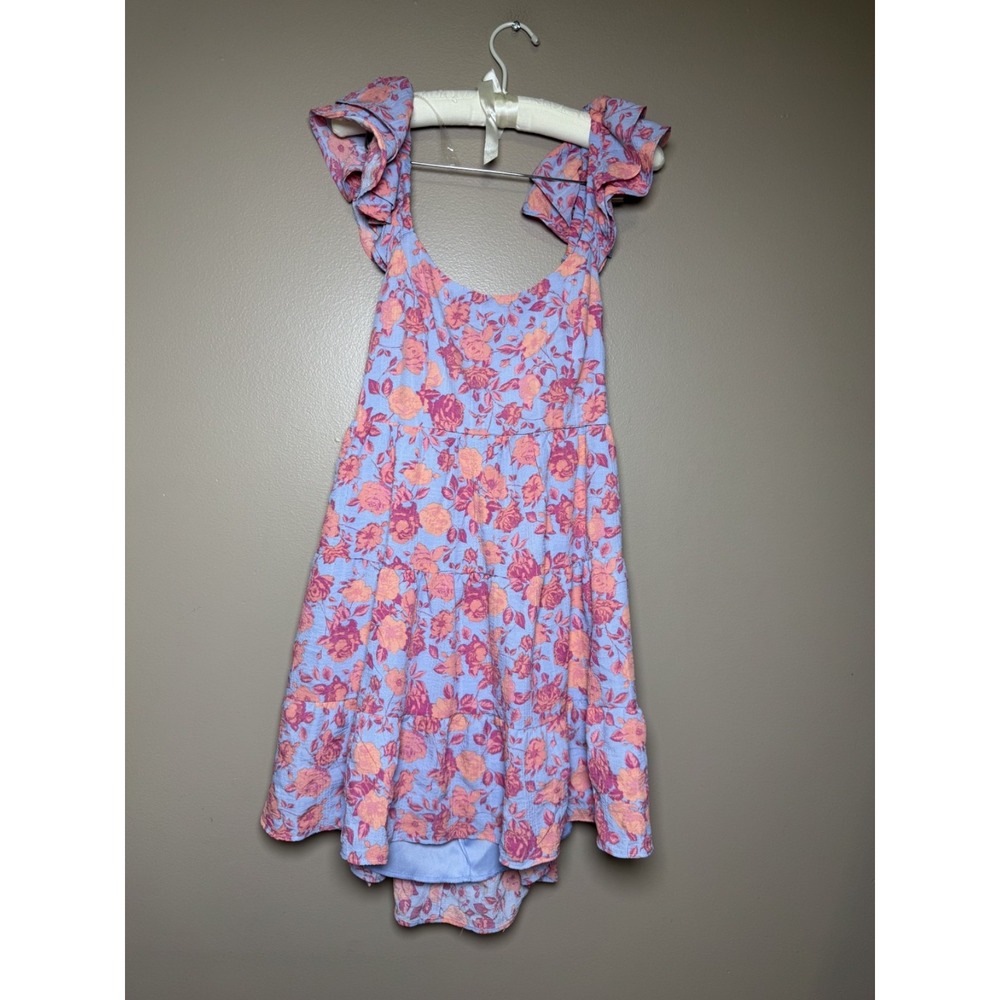 NWT Crystal Doll Back Tie Floral Dress Size L